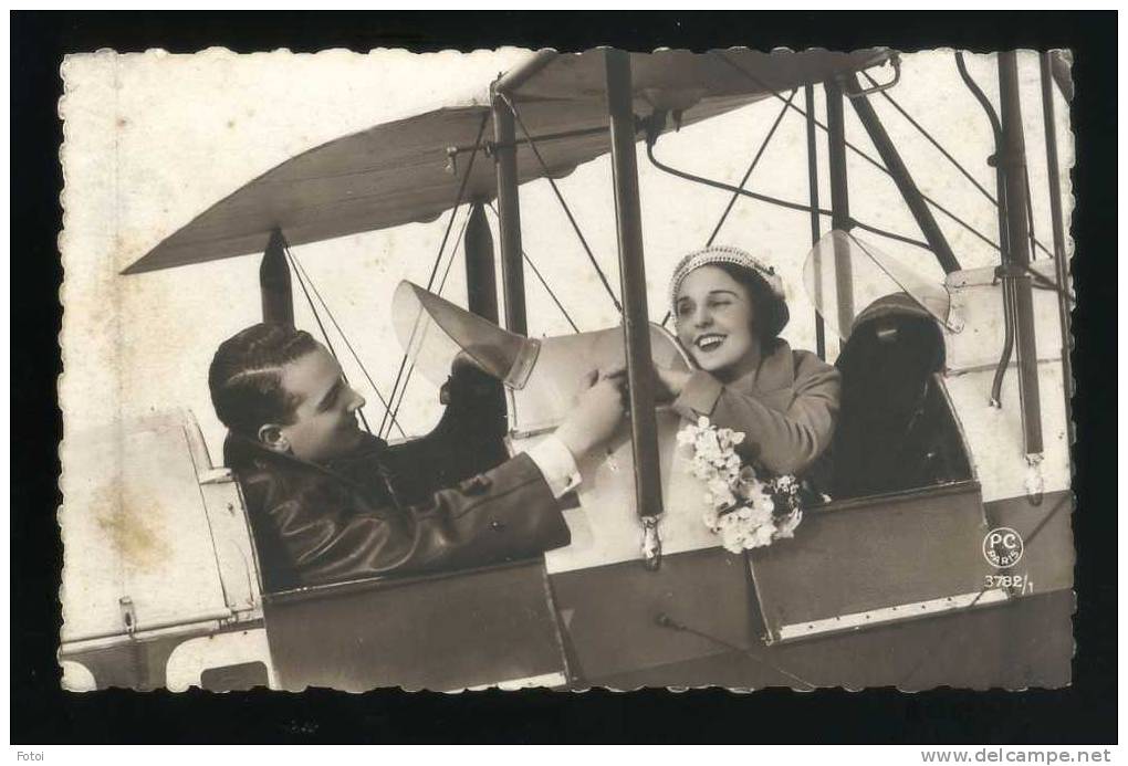 REAL PHOTO FRENCH POSTCARD DOUBLE WING PLANE AVION CARTE POSTALE - 1914-1918: 1ère Guerre