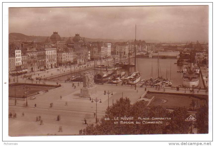 76  LE HAVRE  Place Gambetta Et Bassin Du Commerce    Photo - Harbour