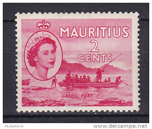 Mauritius 1954 Mi. 243    2 C Queen Elizabeth II. Grand Port MH* - Mauricio (...-1967)