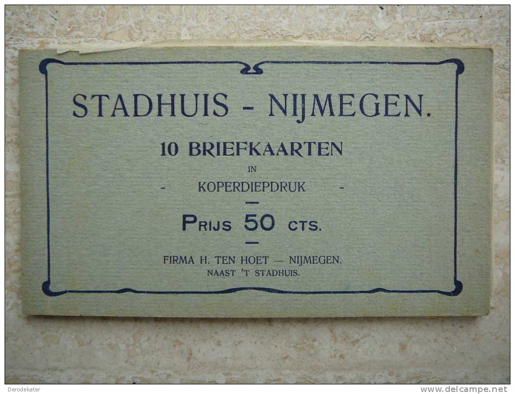 Stadhuis-Nijmegen. 10 Briefkaarten In Koperdiepdruk. H.Ten Hoet. Compleet. Onbeschreven. Goed.596 Tm 605. - Nijmegen