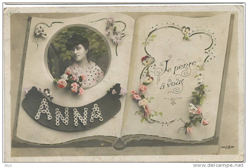 Anna   En Marguerites Livre Ouvert Fleurs Montage Photo Homme - Nomi