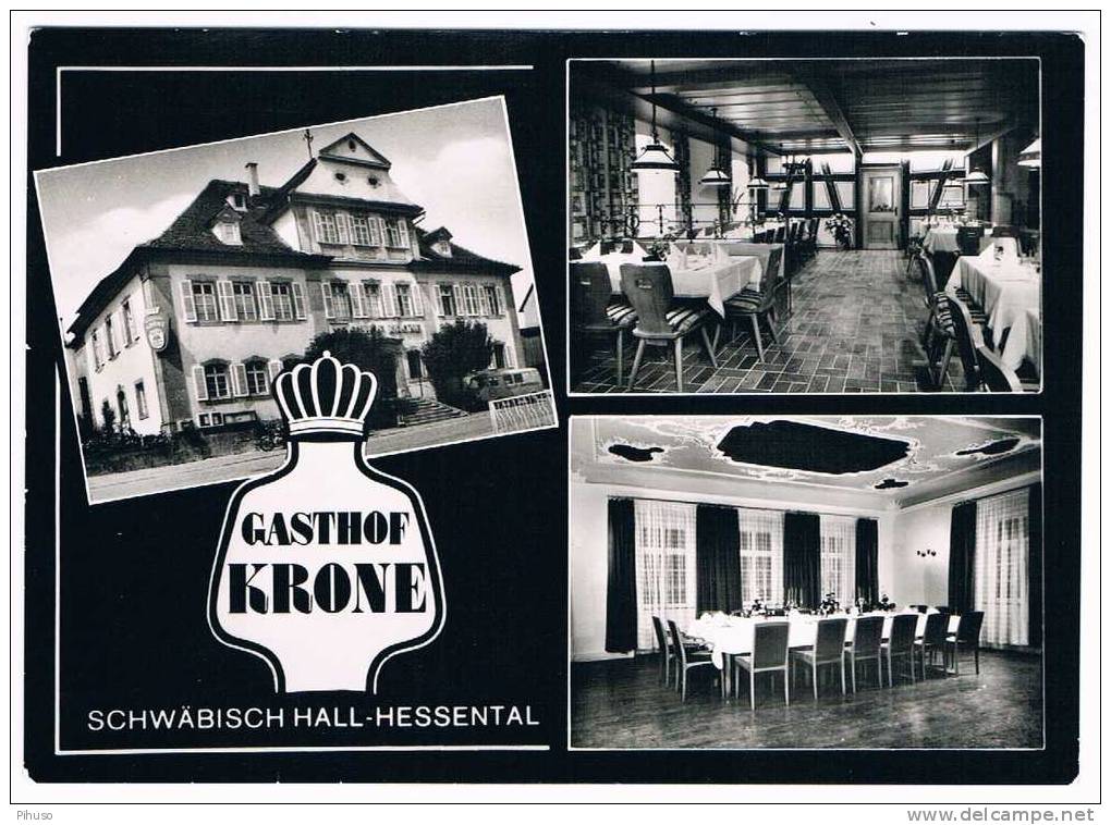 D1631   SCHWABISCHE HALL : Gasthof Krone ( Multiview) - Schwaebisch Hall