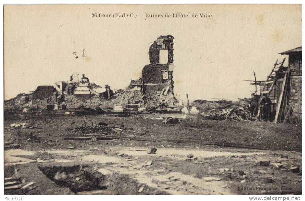 Lens Ruines De L'Hôtel De Ville - Lens