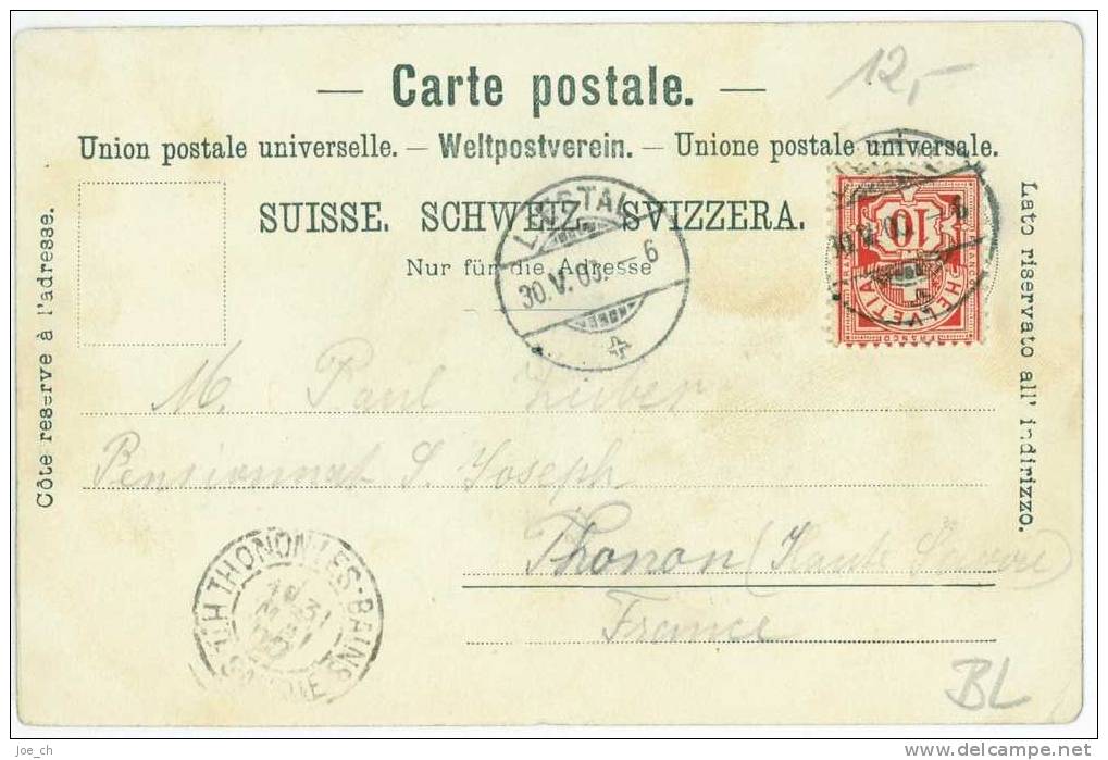 Schweiz/Suisse: CPA Luftkurort Schauenburg (bei Liestal) 1900, 2 Scans - Liestal