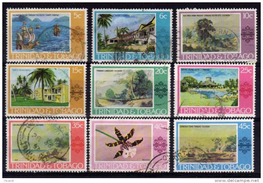 Trinidad & Tobago - 1976/78 - Paintings, Hotels, Orchids (Part Set) - Used - Trinité & Tobago (1962-...)