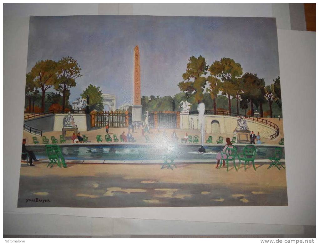 PLAQUETTE PERSPECTIVE PARISIENNE - Hommage De L'Accueil De Paris - Conseil De Paris - Repro Tableau D'Yves Brayer - Non Classés