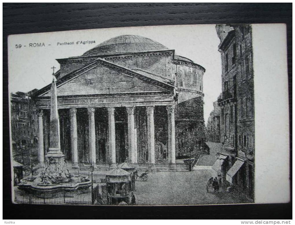 ROMA - Pantheon D´ Agrippa - Pré 1905 - Dos Semplice - Lot 149 - Panthéon