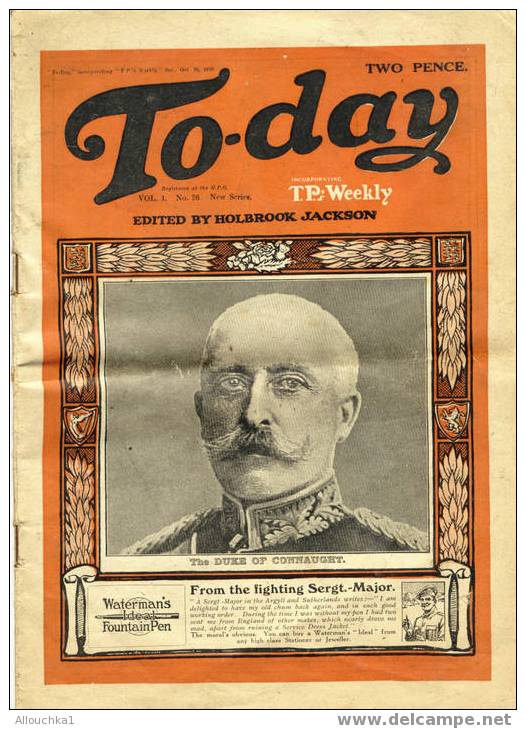 Magazines 1 Newspapers History TO-DAY INCORPORATING T.P.S WEEKLY EDITED BY HOLBROOK JACKSON OCT 26/1916 - History