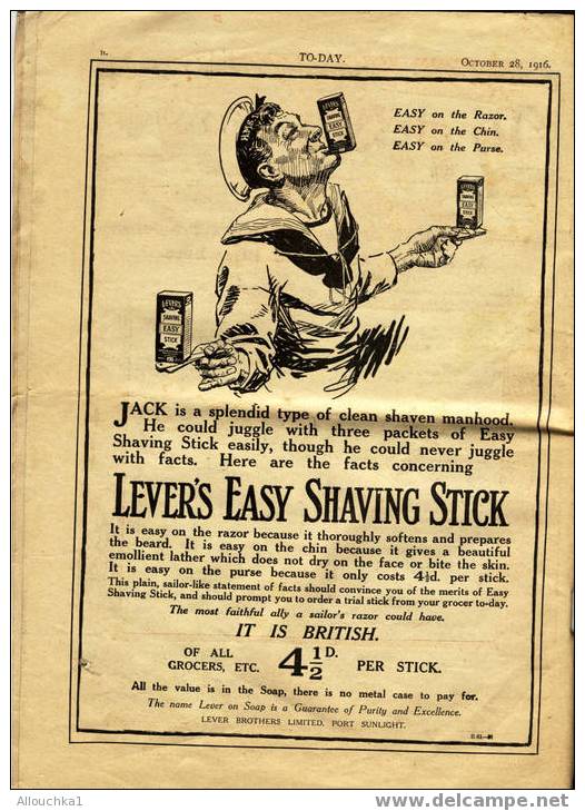 Magazines 1 Newspapers History TO-DAY INCORPORATING T.P.S WEEKLY EDITED BY HOLBROOK JACKSON OCT 26/1916 - History