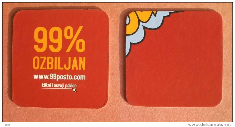 99% OZBILJAN  # 2. Coaster ( Croatia ) Mat Sous-bock Portavasos Sotto-boccale Coasters Mats Sous-bocks - Beer Mats