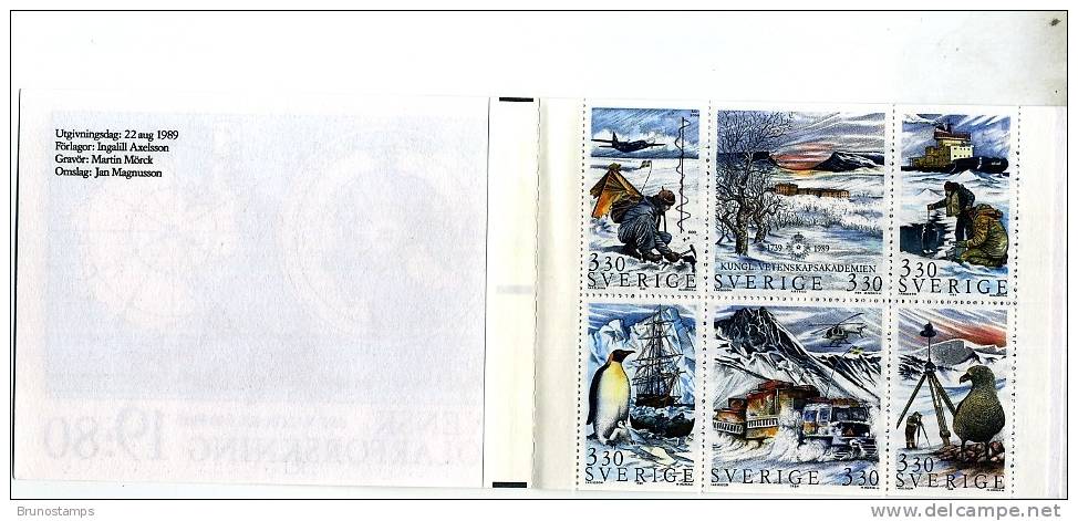 SWEDEN/SVERIGE - 1989  ROYAL ACADEMY  BOOKLET   MINT NH - 1981-..