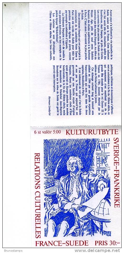 SWEDEN/SVERIGE - 1994  SWEDEN - FRANCE   BOOKLET   MINT NH - 1981-..