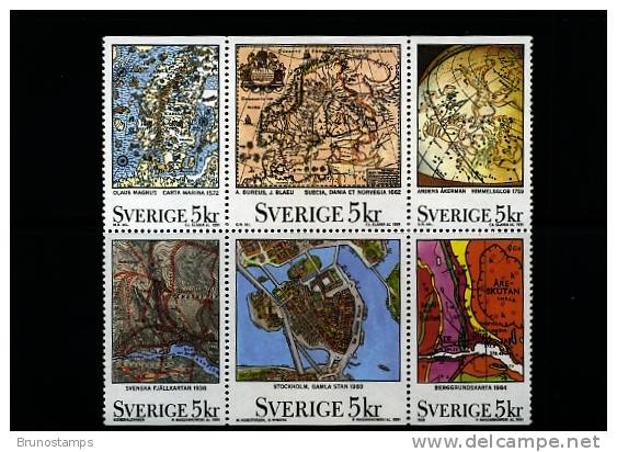 SWEDEN/SVERIGE - 1991  MAPS  BLOCK   MINT NH - Blocks & Sheetlets