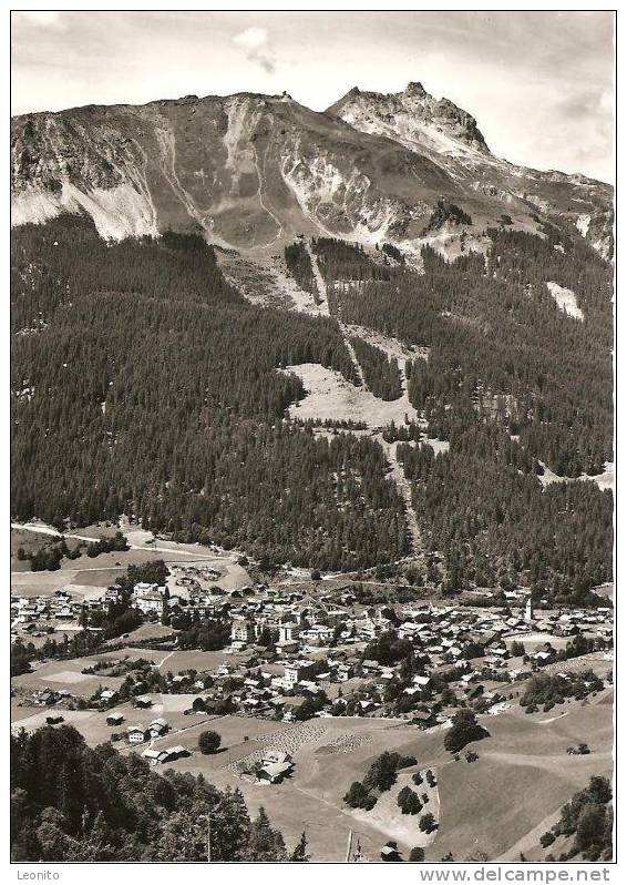 Klosters Gegen Gotschna Und Casanna Berg-Restaurant-Stempel Ca. 1955 - Klosters