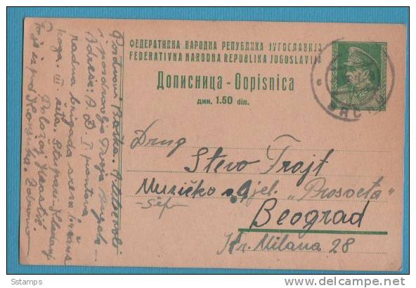 A-227  JUGOSLAVIA BOSNIA  TITO   POSTAL CARD   INTERESSANTE - Ganzsachen