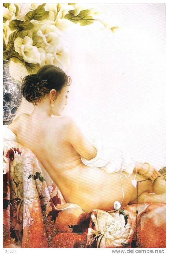 Y10-85  @  Nude Naked Oil Painting Photograph   ( Postal Stationery , Articles Postaux , Postsache F ) - Nudes