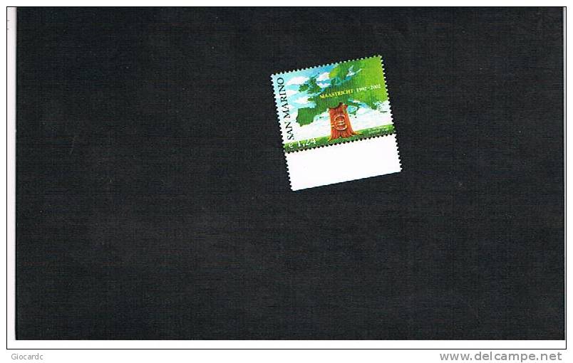 SAN MARINO - UNIF1872   - 2002   10^ ANNIV. DEL TRATTATO DI MAASTRICHT - NUOVI ** - Unused Stamps