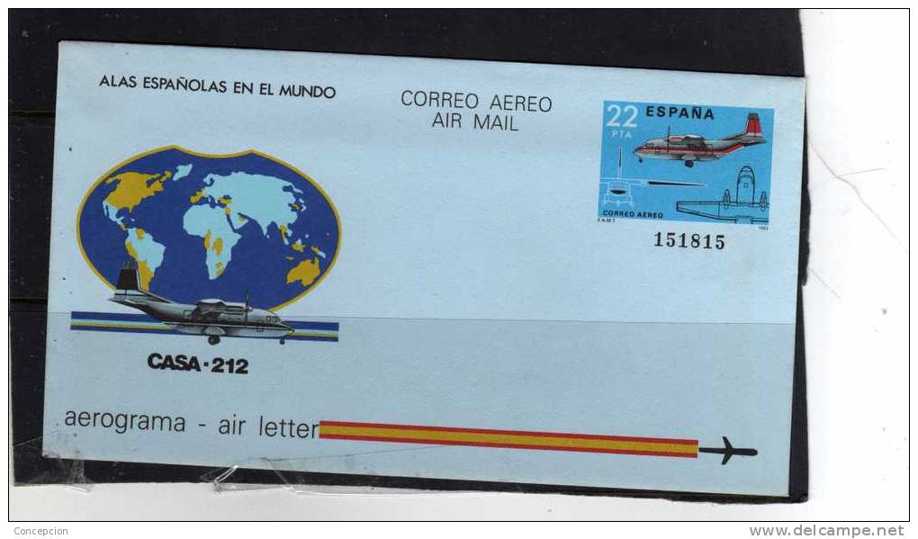 ESPAÑA  SOBRE  AEREO Nº 205 - Altri & Non Classificati