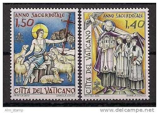 2010 Vatikan Mi. 1671-2 **MNH   Jahr Des Priesters 2009/2010. - Nuovi