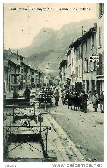 01 SAINT-RAMBERT-en-BUGEY Grande Rue Et Le Canal (très Animée) - Non Classés