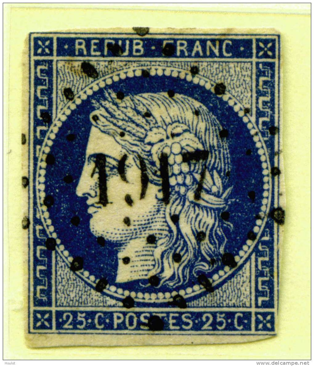 Frankreich N°4c Gestempelt / Oblit. PC 1917  Massevaux (Haut-Rhin Absolut Luxus - 1849-1850 Ceres