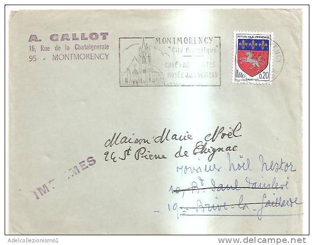 51547)lettera A. Gallot Con Un Valore + Annullo - Lettres & Documents