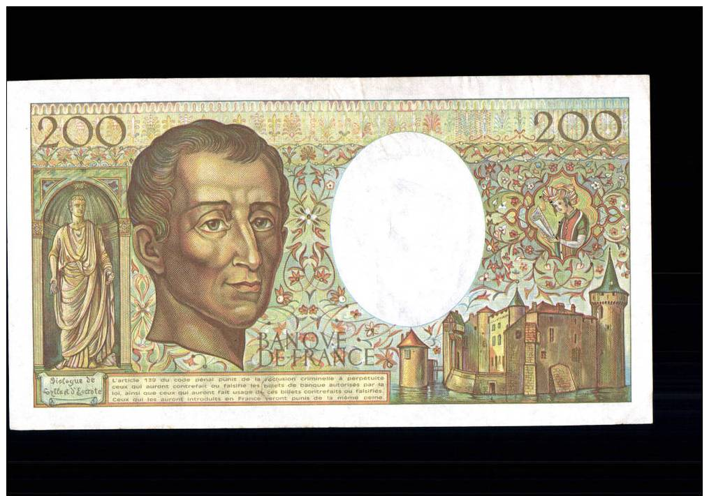 200 Francs Montesquieu  1981   Lettre P - 200 F 1981-1994 ''Montesquieu''