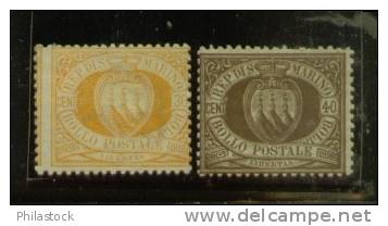 SAINT MARIN N° 16 & 17 * - Unused Stamps