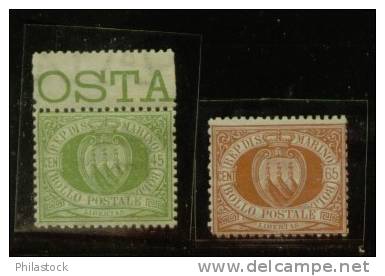 SAINT MARIN N° 18 & 19 */** - Unused Stamps