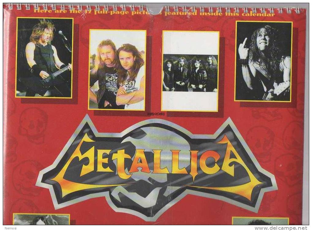 CALENDRIER - 1997 - METALLICA - 12 Posters - Objets Dérivés