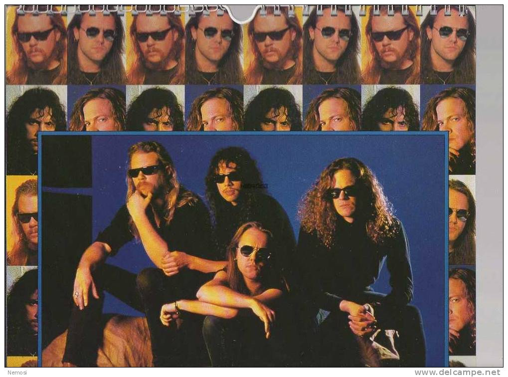 CALENDRIER - 1992 - METALLICA - 12 Posters - Objets Dérivés