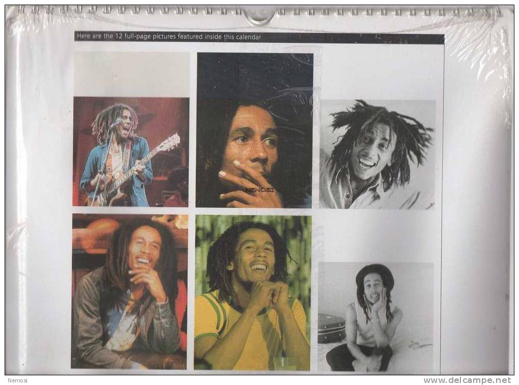 CALENDRIER - 1994 - Bob MARLEY - 12 Posters - Objets Dérivés