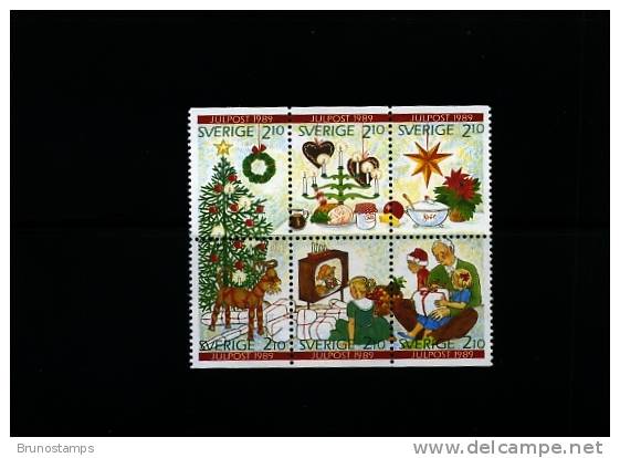 SWEDEN/SVERIGE - 1989  CHRISTMAS  BLOCK   MINT NH - Blocks & Sheetlets