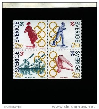 SWEDEN/SVERIGE - 1991  OLYMPIC WINNERS  BLOCK   MINT NH - Blocs-feuillets