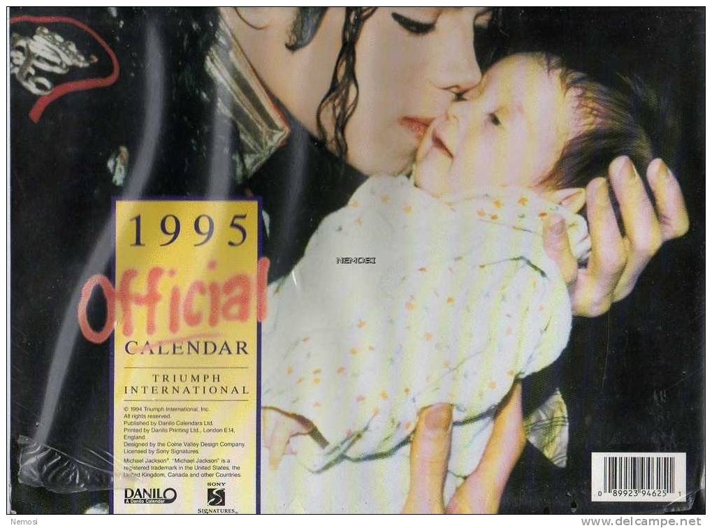 CALENDRIER - 1995 - Michael JACKSON - 12 Posters - Objets Dérivés