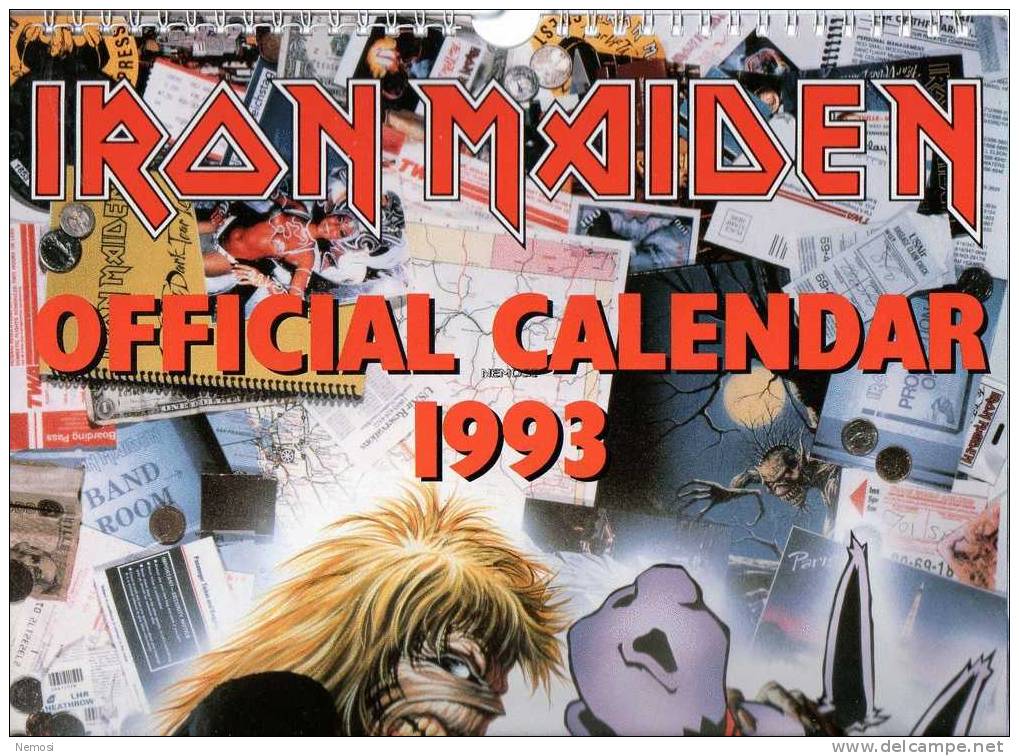 CALENDRIER - 1993 - IRON MAIDEN - 12 Posters - Varia