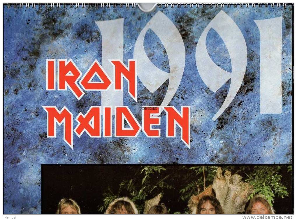 CALENDRIER - 1991 - IRON MAIDEN - 12 Posters - Varia