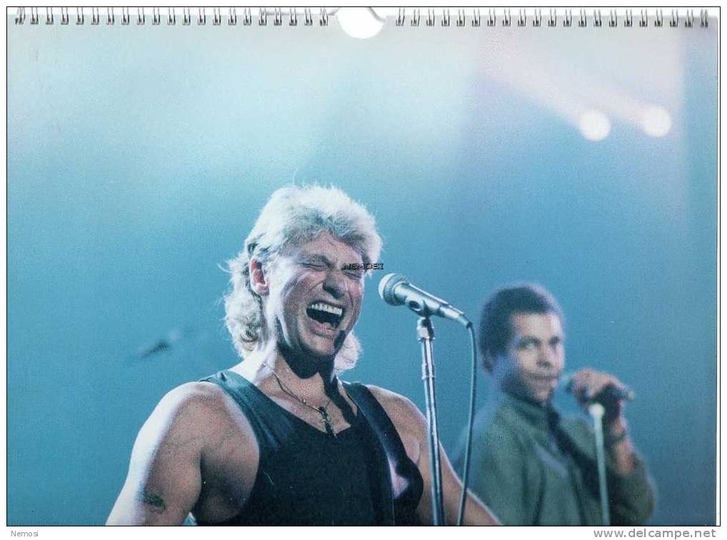 CALENDRIER - 1993 - Johnny HALLYDAY - 12 posters