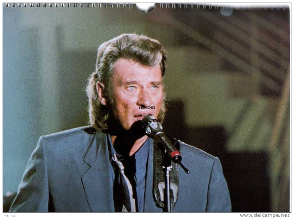 CALENDRIER - 1993 - Johnny HALLYDAY - 12 Posters - Objets Dérivés