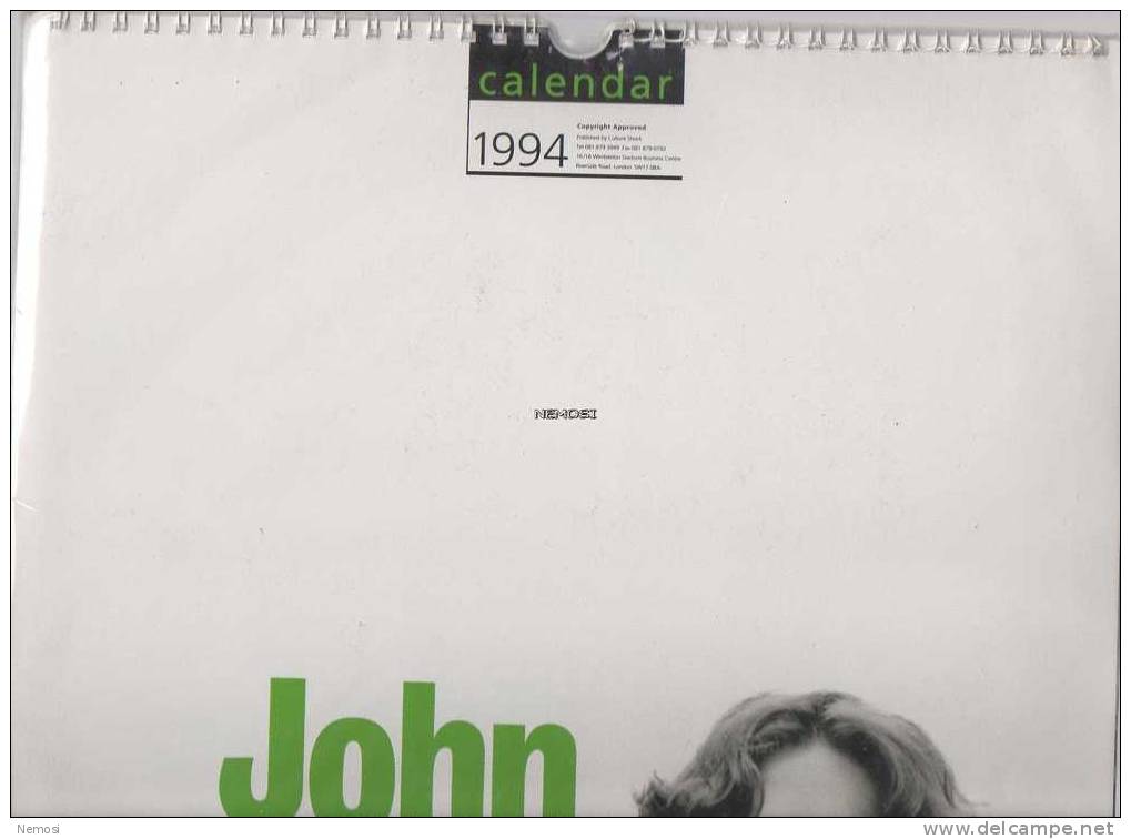 CALENDRIER - 1994 - John LENNON (BEATLES) - 12 Posters - Objetos Derivados