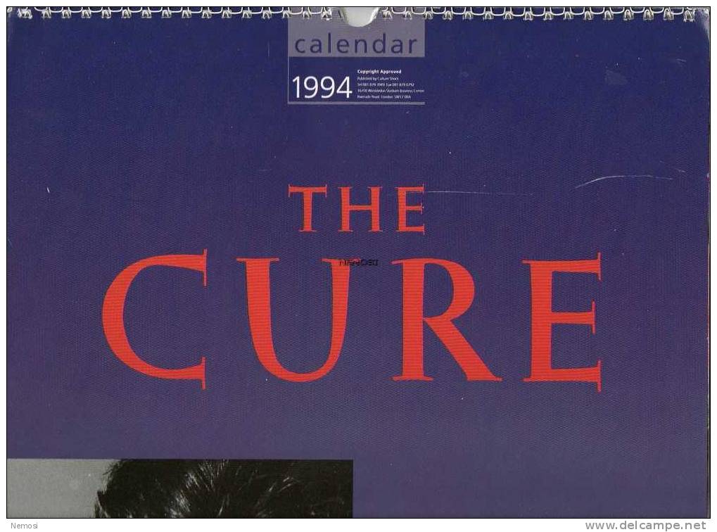 CALENDRIER - 1994 - CURE - 12 Posters - Objets Dérivés