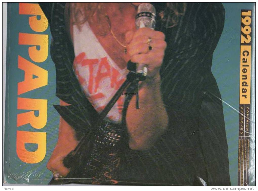 CALENDRIER - 1992 - DEF LEPPARD - 12 Posters - Varia