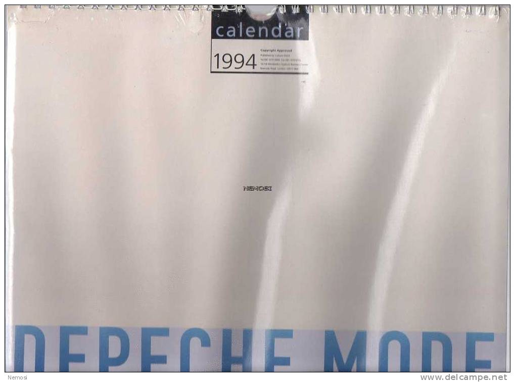 CALENDRIER - 1994 - DEPECHE MODE - 12 Posters - Objetos Derivados