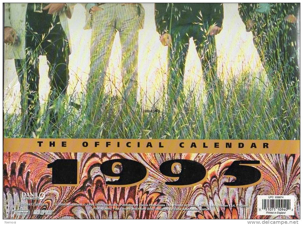 CALENDRIER - 1995 - DOORS - 12 Posters - Objets Dérivés