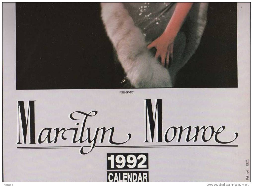 CALENDRIER - 1992 - Marilyn MONROE - 12 Posters - Objets Dérivés