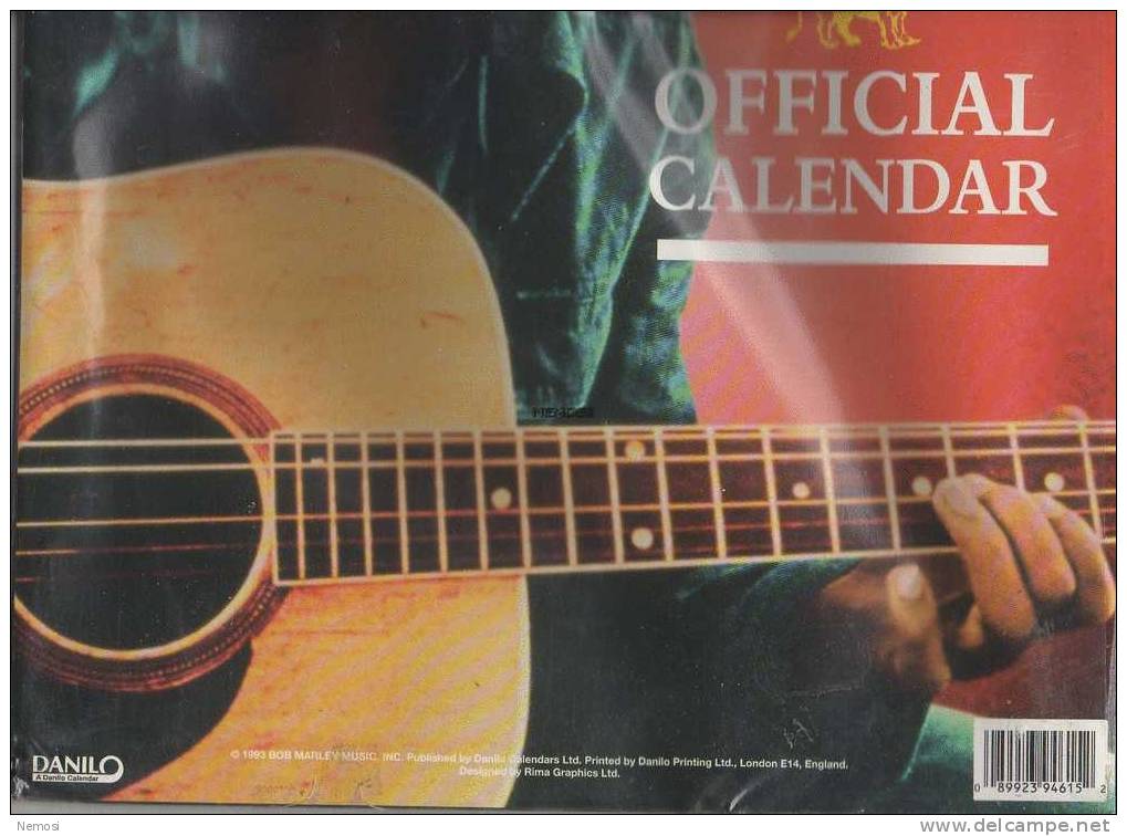 CALENDRIER - 1994 - Bob MARLEY - 12 Posters - Objets Dérivés