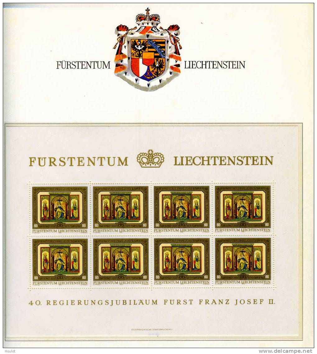 Liechtenstein Mi.No 706/09 ** Als Kleinbogensatz Von 1978 Auf 4 Albumseiten  In Klemmtaschen - Blocks & Sheetlets & Panes
