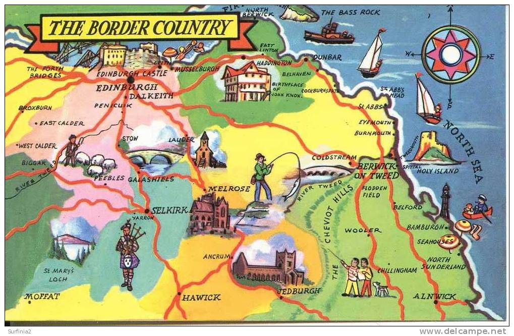 MAP Of THE BORDER COUNTRY - Maps