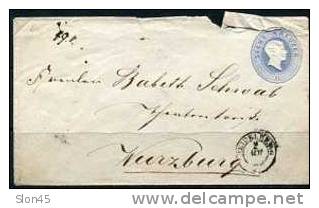 Germany  Baden 1863 Cover  Damaged - Postal  Stationery