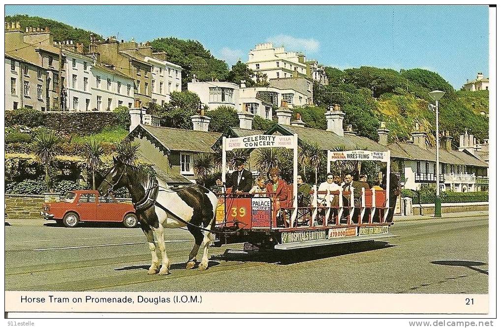 DOUGLAS -    Horse Tram On Promenade  Douglas - Ile De Man